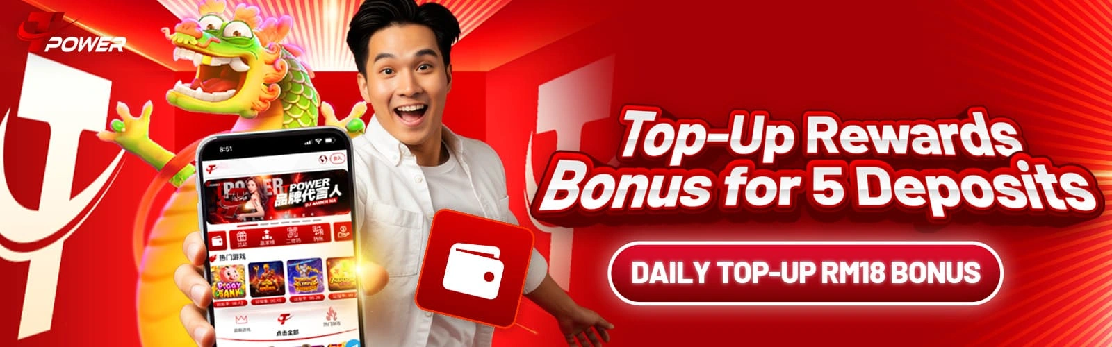 Tpower top up rewards bonus promotion banner