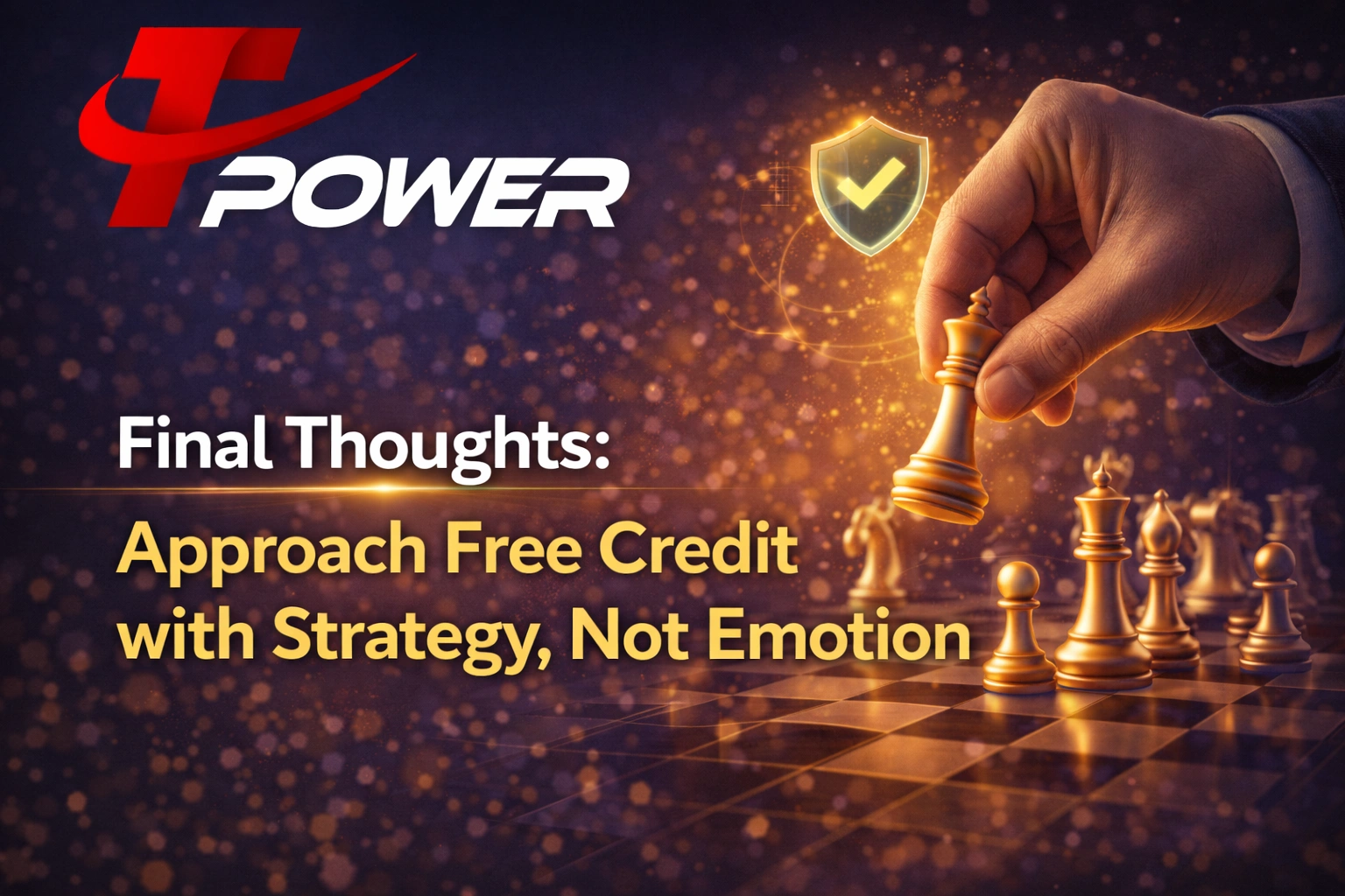 Final thoughts approach free credit with strategy not emotion Tpower guide