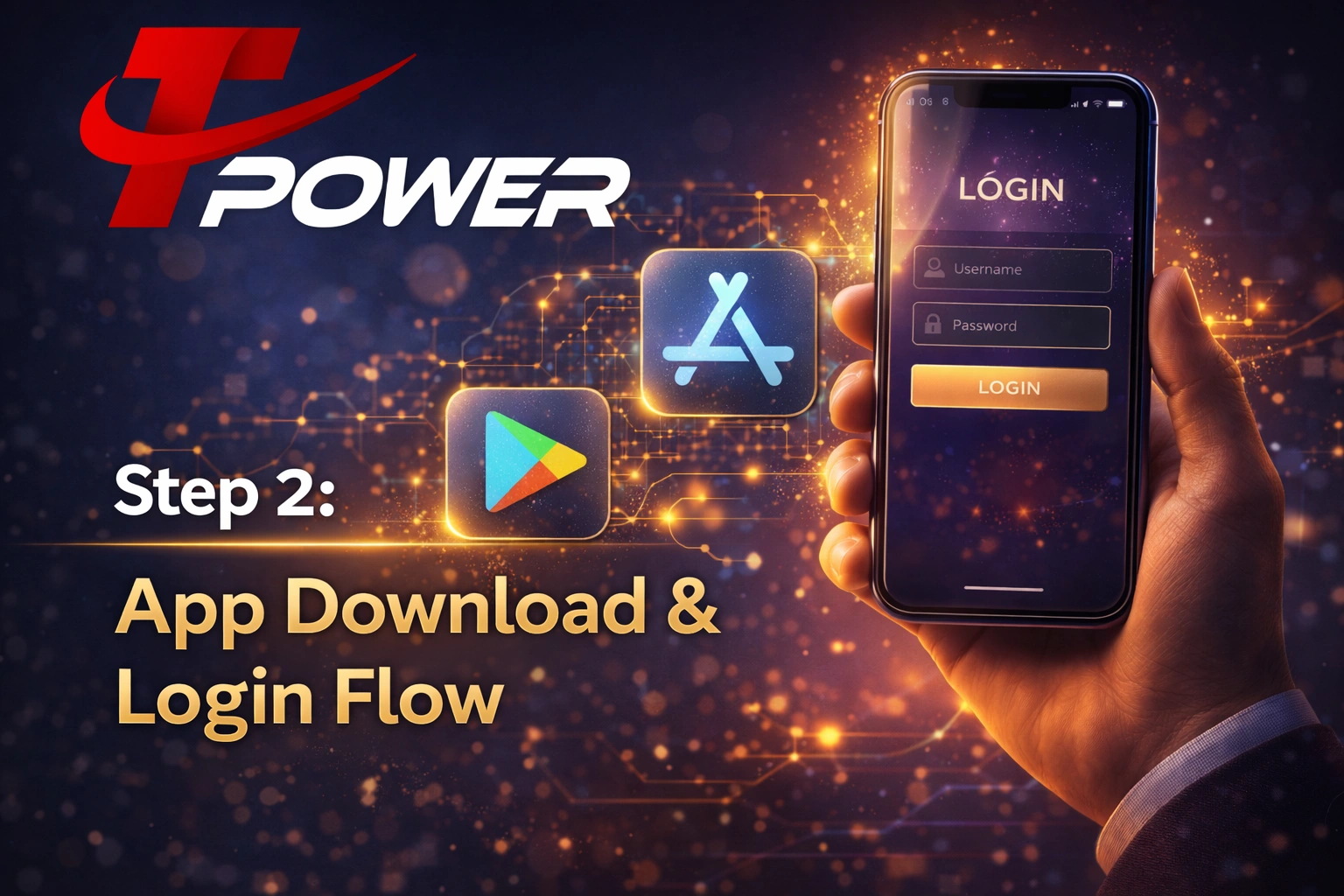 Tpower app download and login flow step 2 guide Malaysia