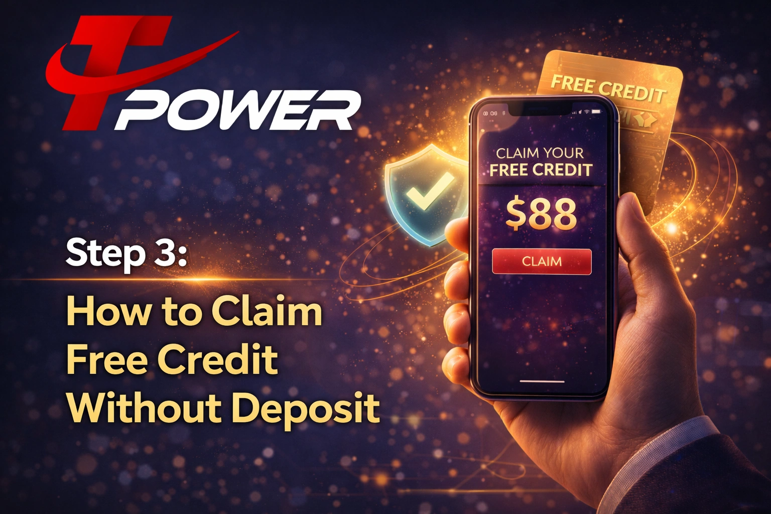 How to claim Tpower free credit without deposit step 3 guide