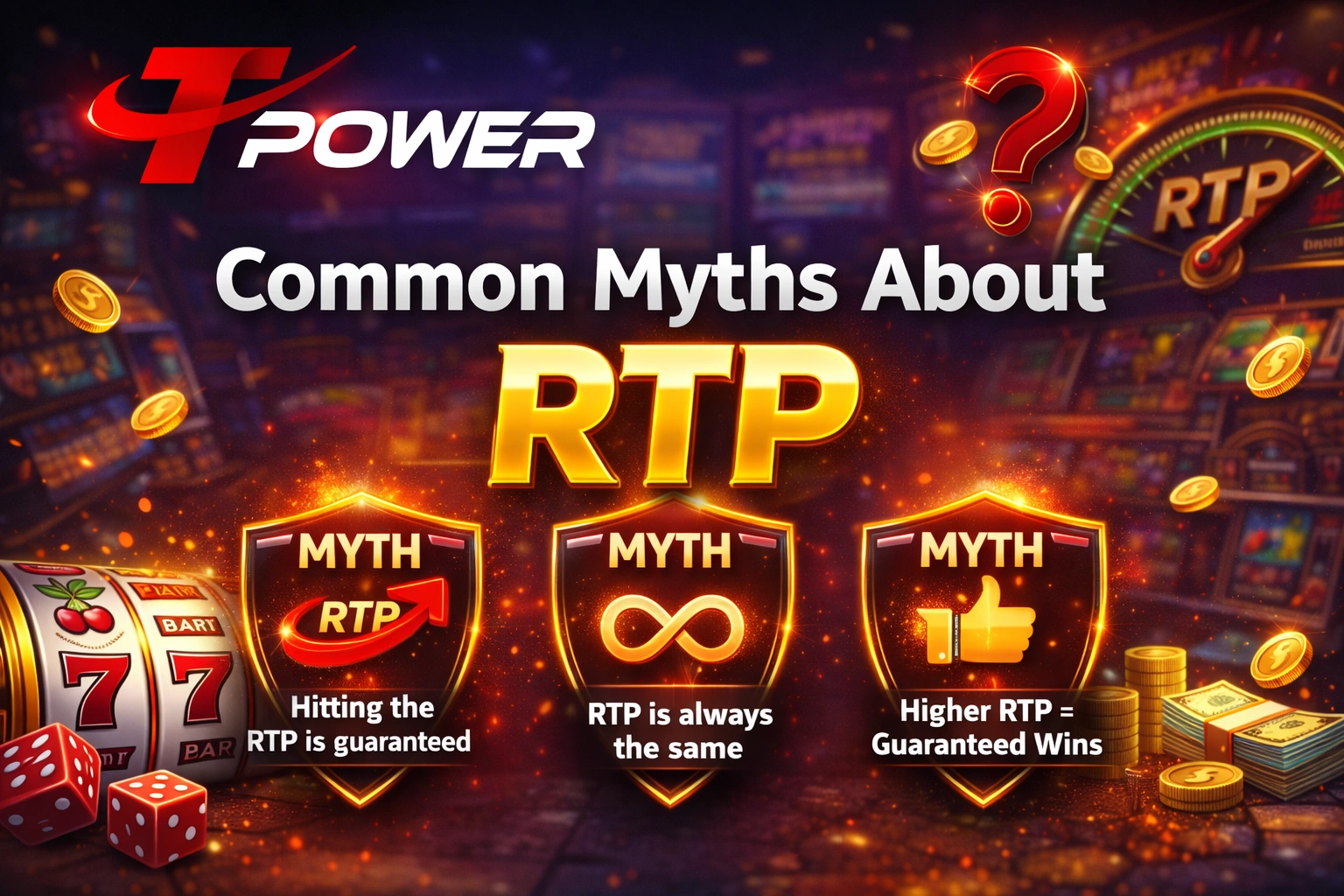 Common myths about RTP in slot games including guaranteed wins and fixed payout misconceptions