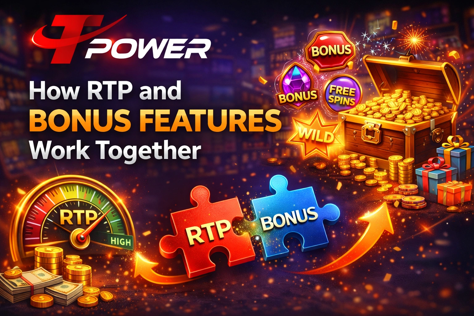 How RTP and bonus features work together in slot games with free spins and wild symbols