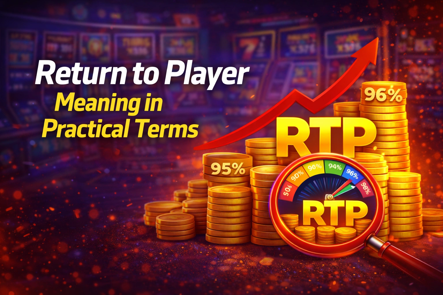Return to Player meaning in practical terms with RTP percentage gauge