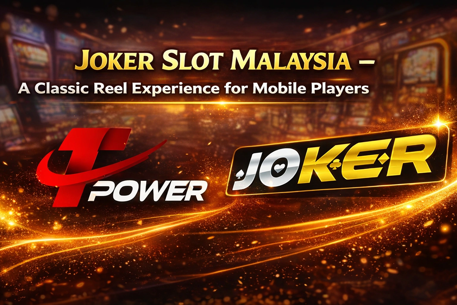 Joker Slot Malaysia banner featuring Tpower logo and classic reel slot theme for mobile players