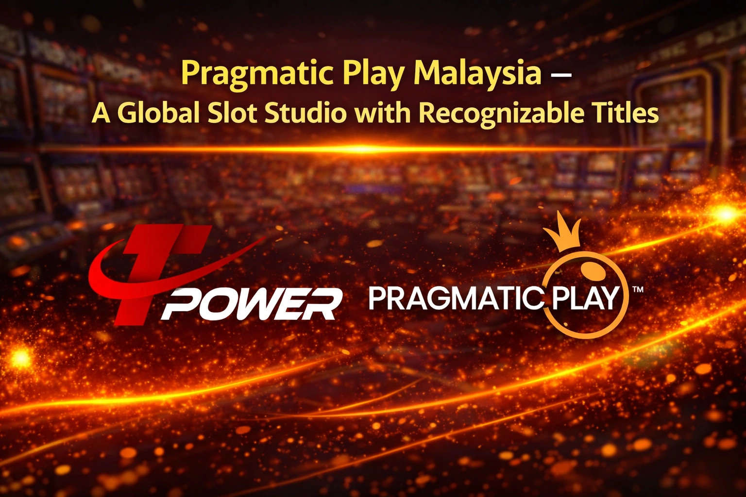 Pragmatic Play Malaysia banner featuring Tpower logo and global slot studio branding