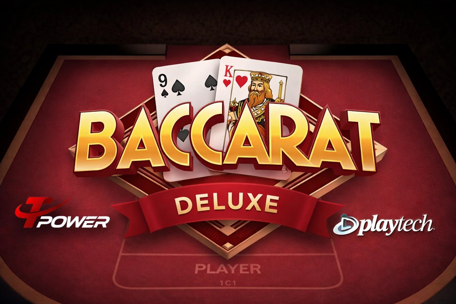 Playtech Baccarat Deluxe live table with Tpower logo in Malaysia