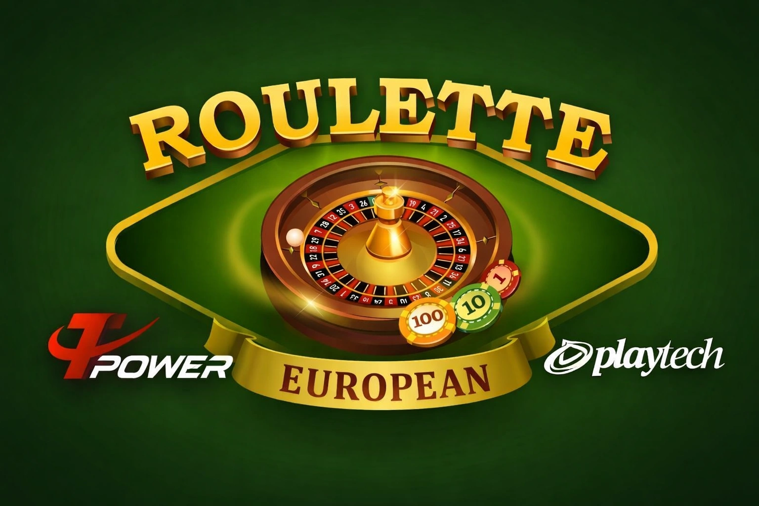 Playtech European Roulette live table with Tpower branding