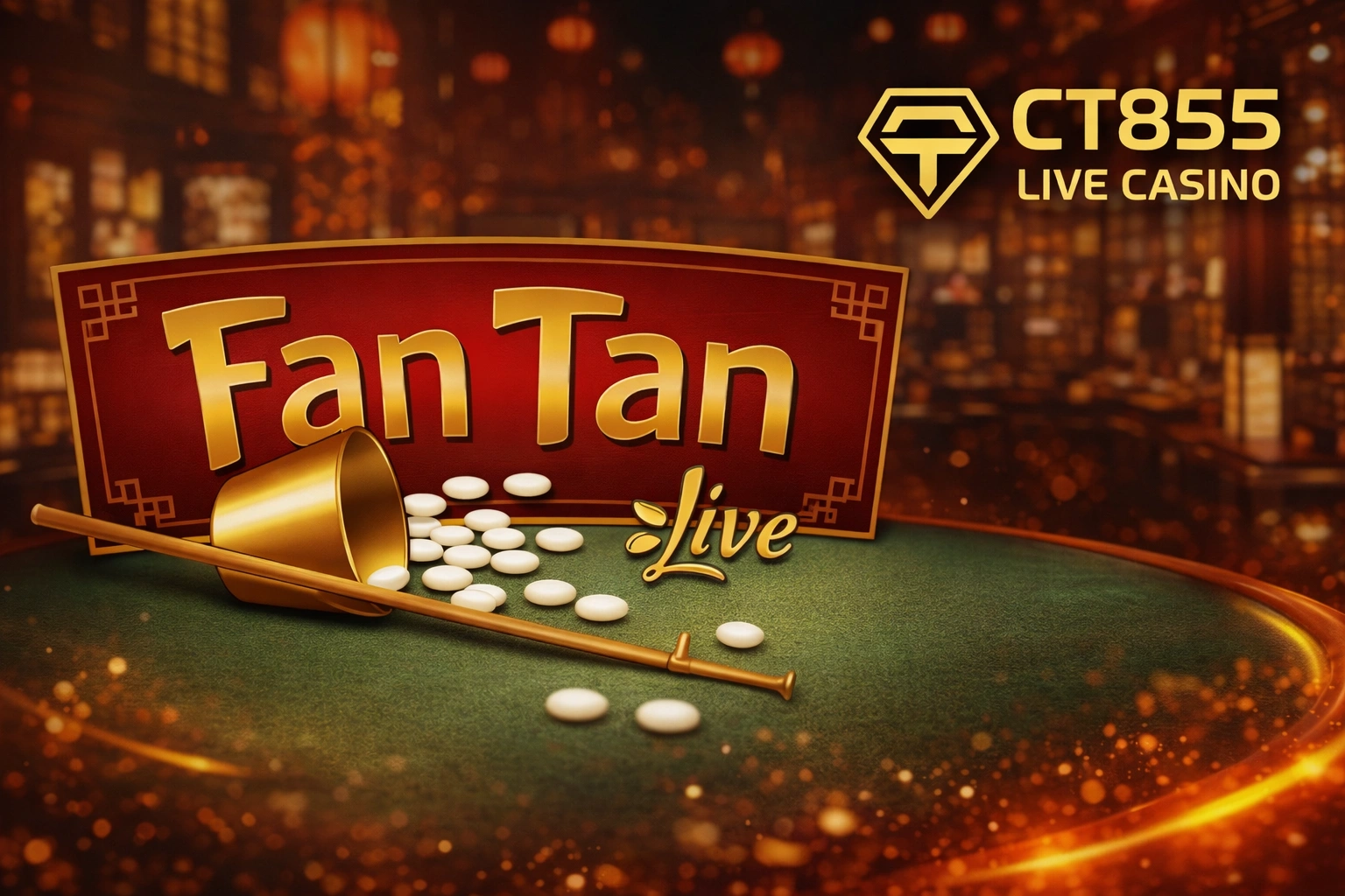 Fan Tan live dealer game on CT855 casino with traditional bead counting setup