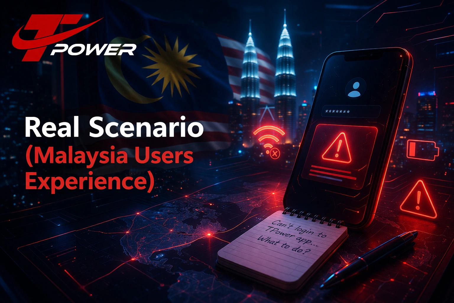 TPower login issue Malaysia real user scenario internet problem device error login failed
