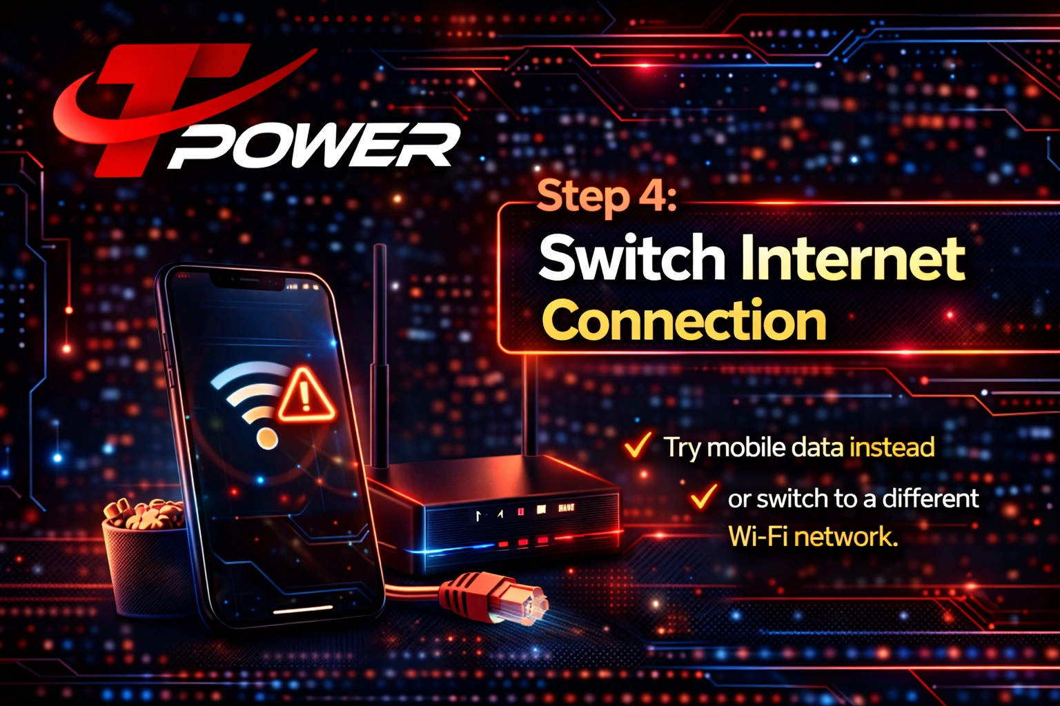 switch internet connection fix login issue unstable network mobile data wifi Malaysia