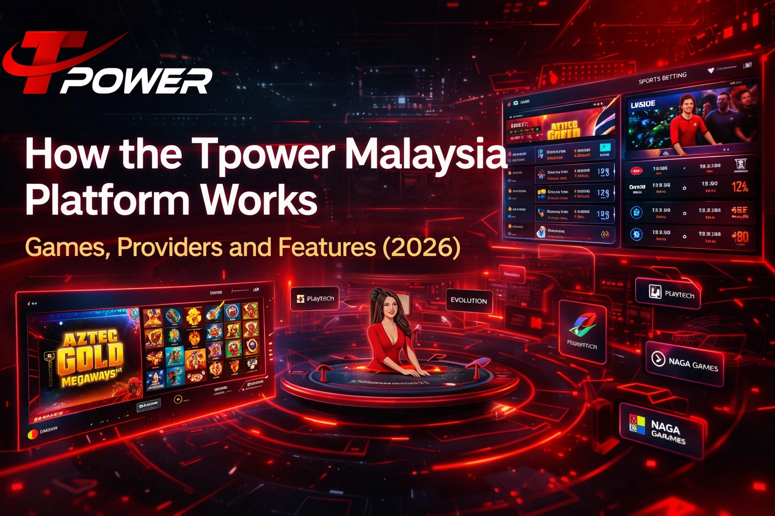 Tpower Malaysia platform overview showing casino games providers features and digital gaming ecosystem in 2026