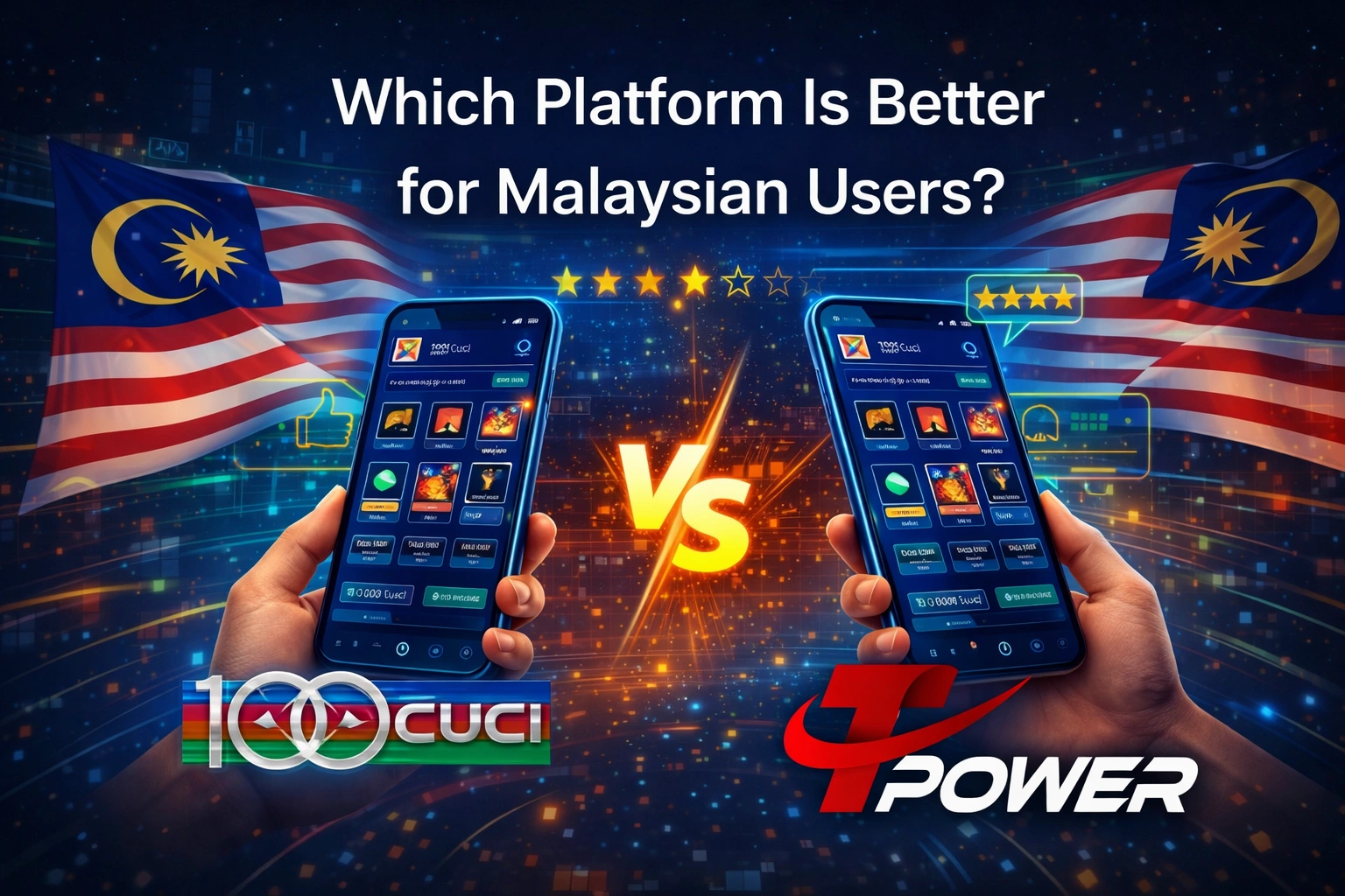 TPower vs 100Cuci which platform is better for Malaysian users comparison