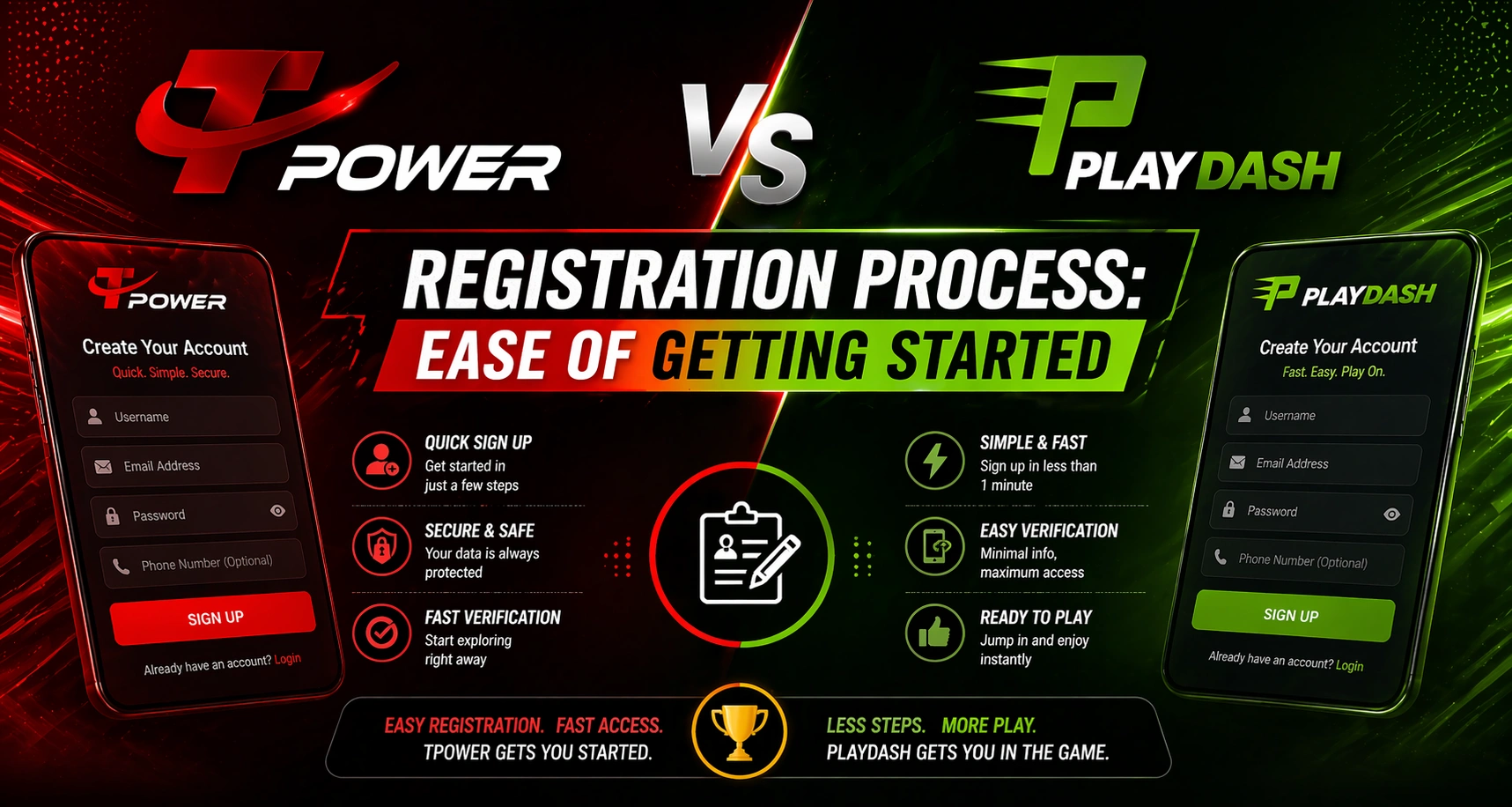 tpower register vs playdash register malaysia easy signup process comparison