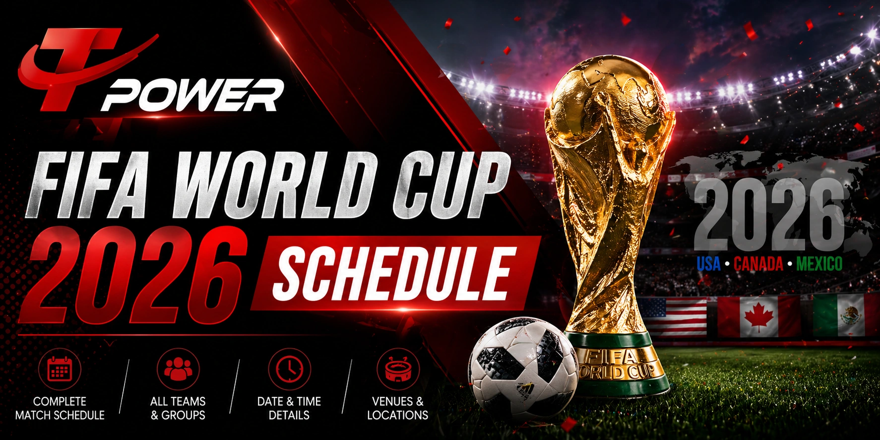 FIFA World Cup 2026 schedule overview with match dates, teams and venues