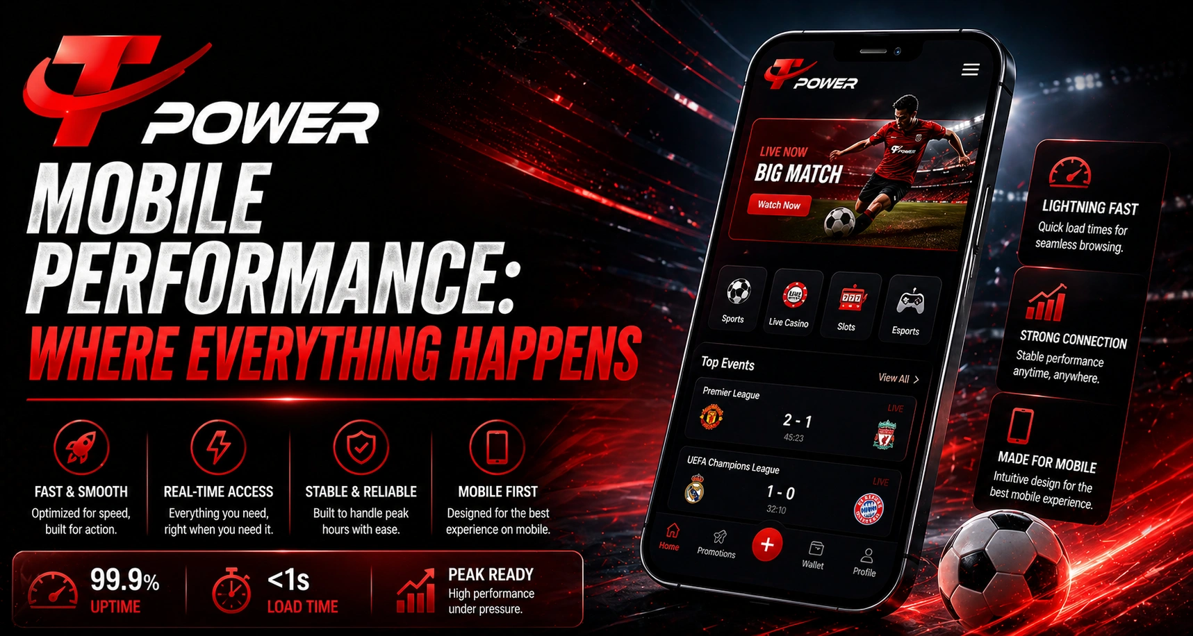 Tpower mobile performance showing fast load time, real-time access, and stable mobile experience for users