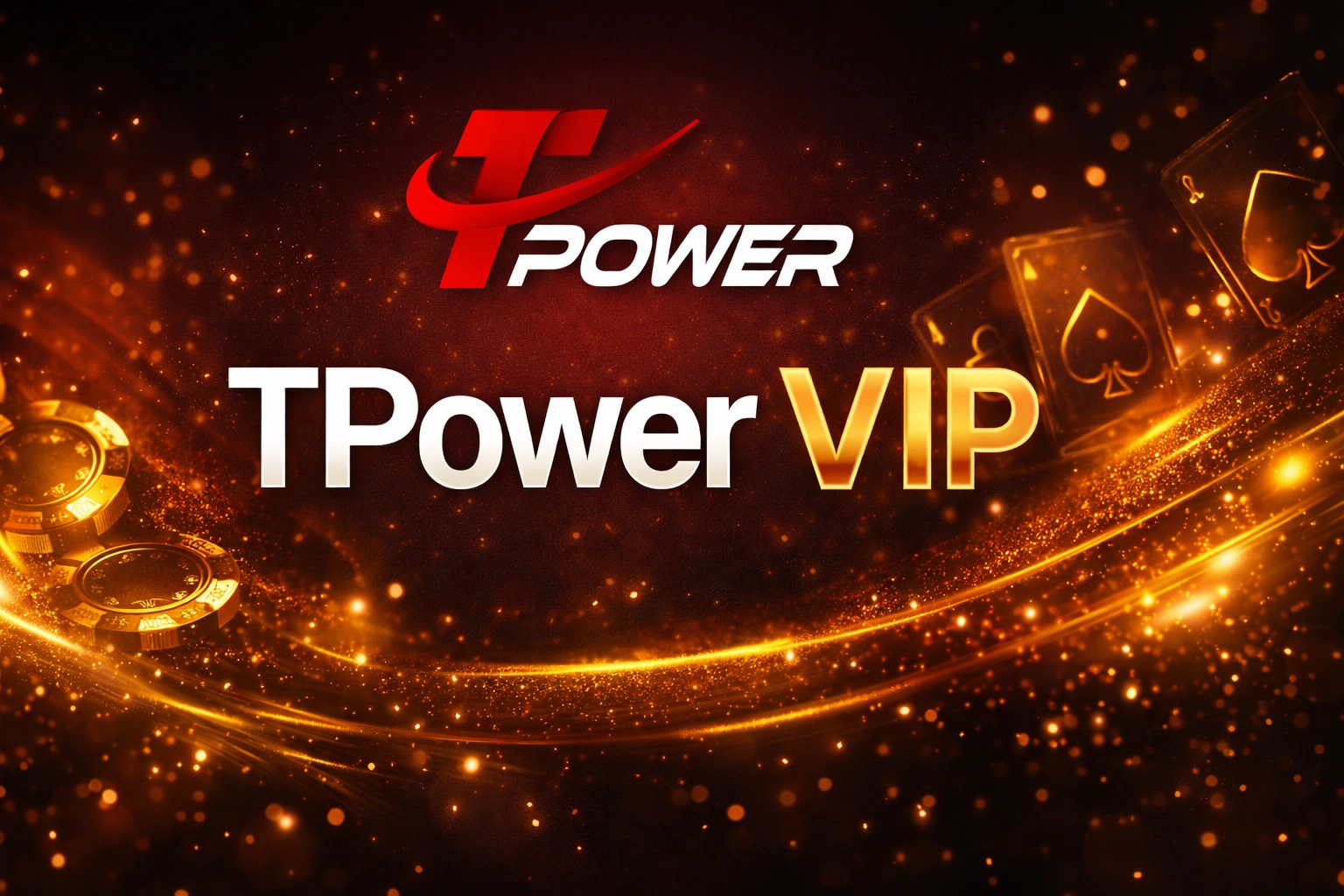 TPower VIP Malaysia banner with gold premium design, casino elements and official TPower logo
