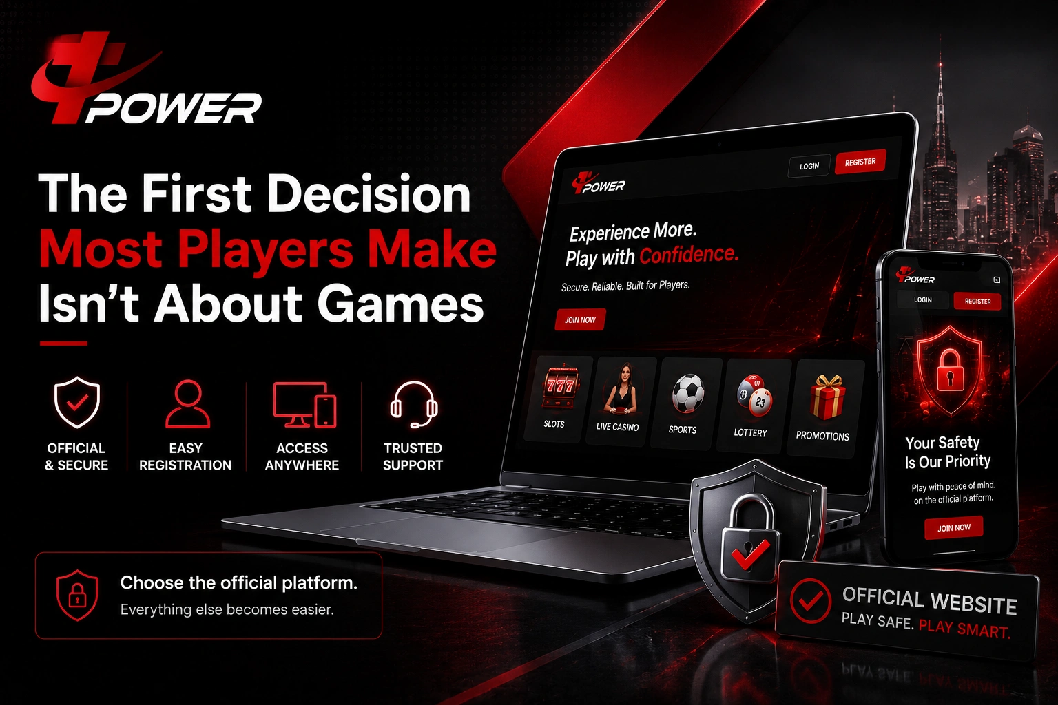 TPower Malaysia official platform showing secure registration, trusted access, and safe member login experience