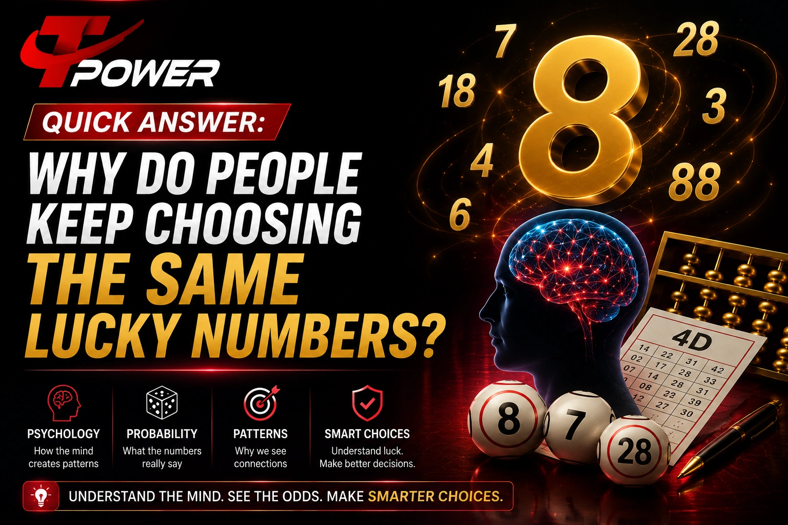 Why people keep choosing the same lucky numbers quick answer infographic