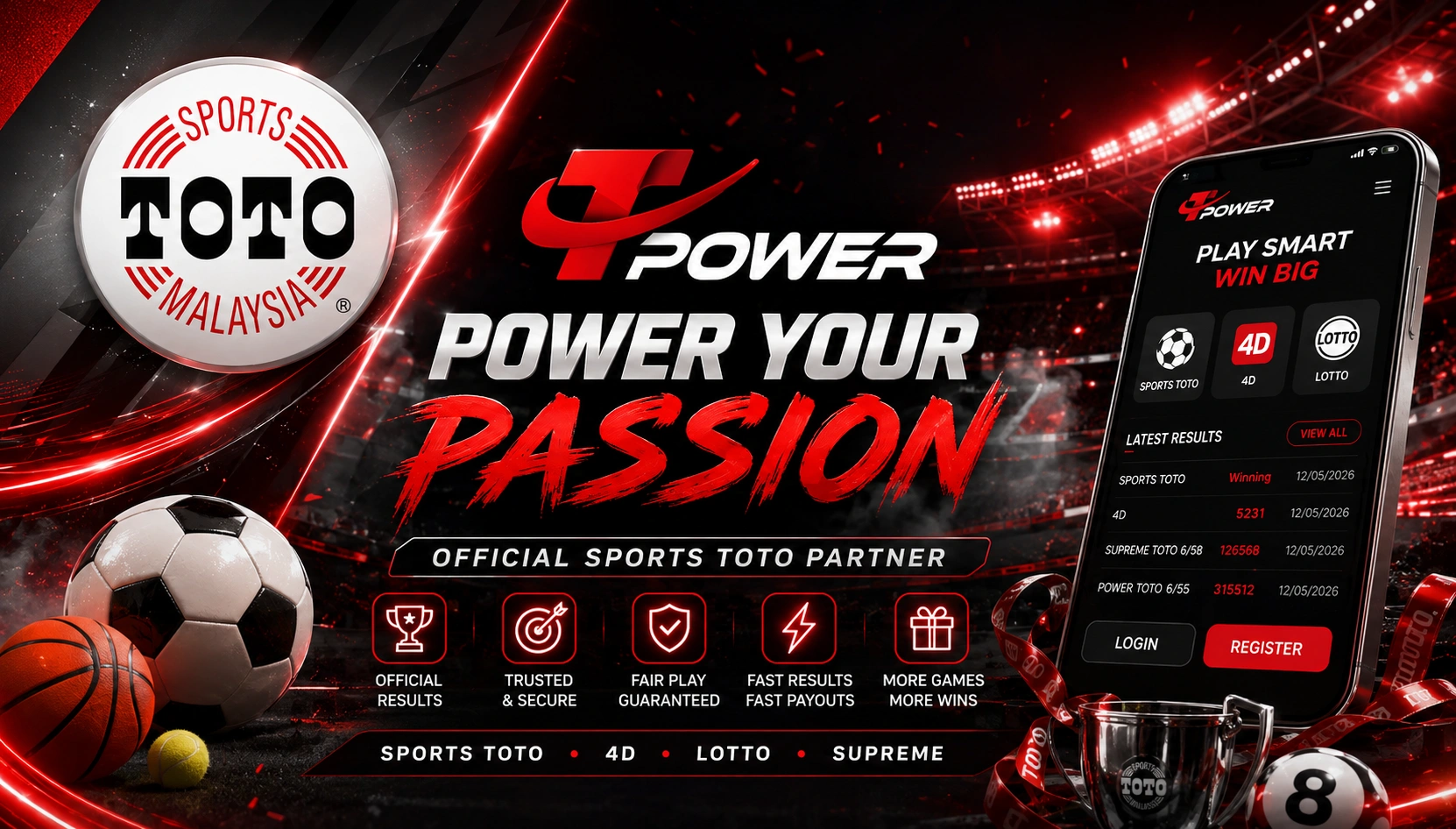 Sports Toto Malaysia and Toto 4D on TPower platform
