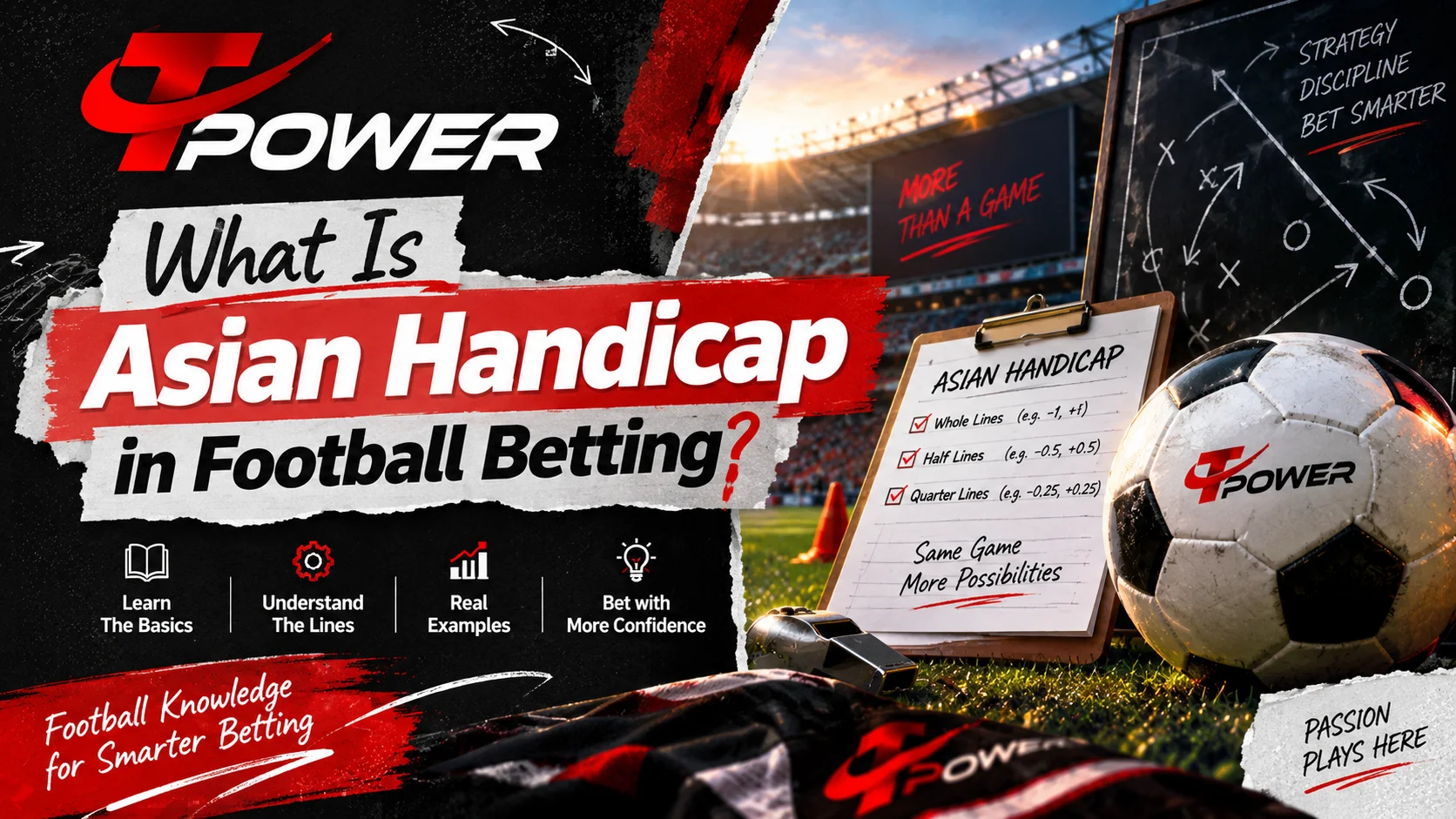 What is Asian Handicap in football betting with whole, half and quarter line examples